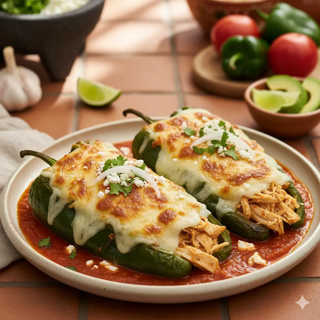 Chiles rellenos keto sin rebozado receta mexicana baja en carbohidratos
