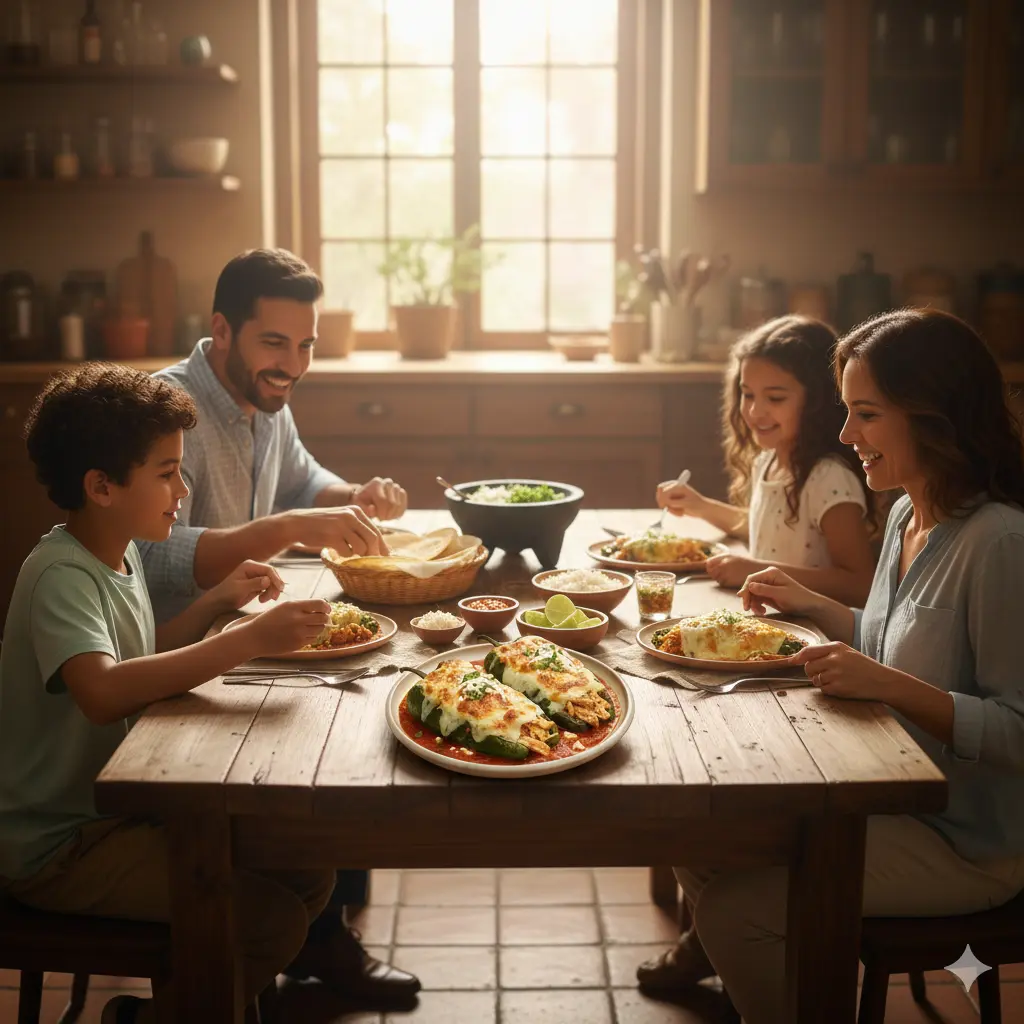 Chiles rellenos keto sin rebozado listos para servir