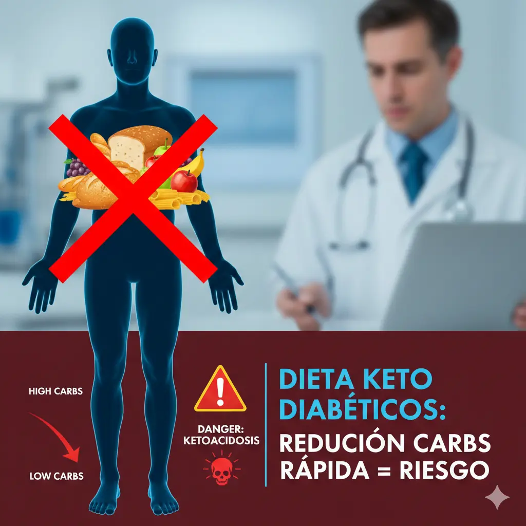 Reducir carbohidratos demasiado rápido en dieta keto para diabéticos