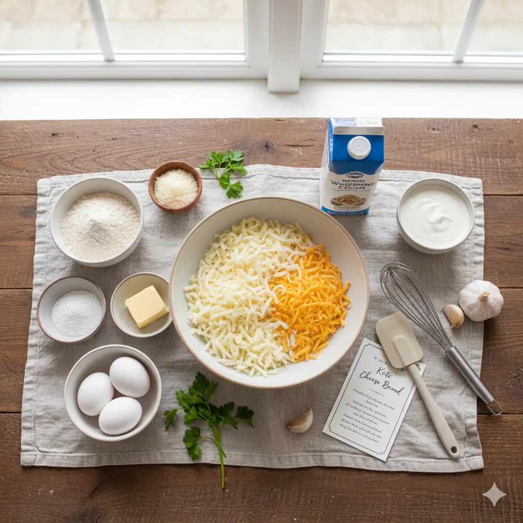 ingredientes para pan de queso bajo en carbohidratos
