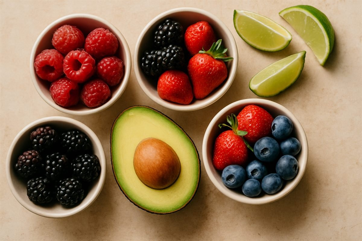 Frutos rojos permitidos en keto: frambuesa, zarzamora, fresa y arándano